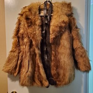 Pierre Cardan Fur Coat with belt